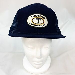 Vintage Thomas Foundries Inc Snapback Trucker Hat Cap Mesh Made in USA